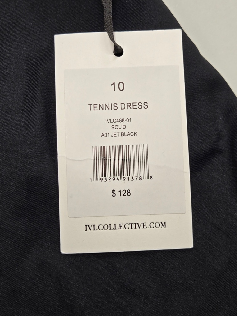 NWT IVL Tennis Dress Jet Black Women’s Size 10 7318 - Picture 8 of 12